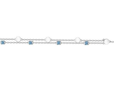 Loumya Silver | bracelet | Argent | Oxyde de Zirconium | Bleu Ciel | 70300380