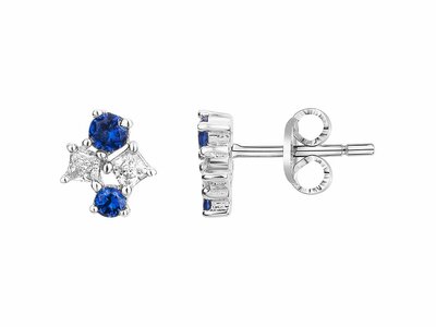 Loumya Silver | Boucles d'Oreilles | Argent | Oxyde de Zirconium | Bleu | 70400438