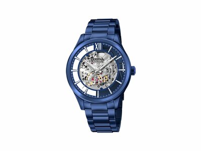 Festina | Homme | Automatique | Squelette | Acier Inoxydable Bleu | ø42.8mm|F20631/1