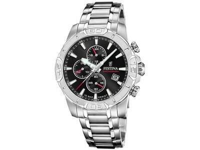 Festina | Homme | Quartz | Chrono | Acier Inoxydable | ø45mm | Noir | F20704/3