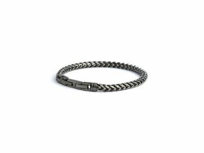 GEMINI | Bracelet | Milia | Acier Inoxydable | Noir | M02