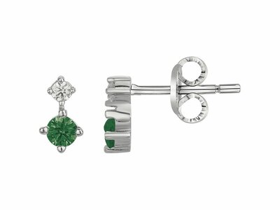 Loumya Silver | Boucles d'Oreilles | Argent | Oxyde de Zirconium | Vert | 70400707