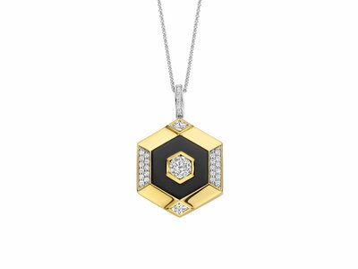 Ti Sento | Collier | Argent | Bicolore | Oxyde de Zirconium | Résine Noire | 6838BL