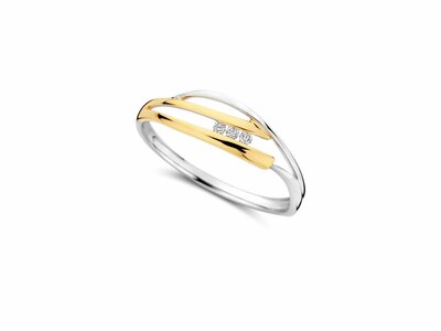 Loumya Gold "Or" | Bague | Or Jaune | Bicolore | Diamants 0.03ct | D24121