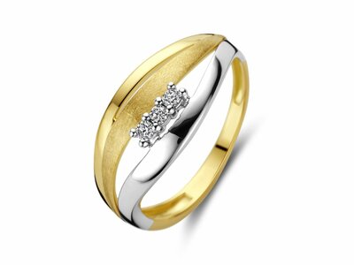 Loumya Gold "Or" | Bague | Or Jaune | Bicolore | Diamants 0.065ct | GR4896BB