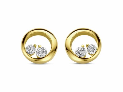 Loumya Gold "Or" | Boucles d'Oreilles | Or Jaune | Oxyde de Zirconium | GO3721GZ