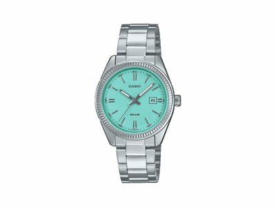 Casio | Femme | Quartz | Acier Inoxydable | Turquoise | 32mm | TP-1302PD-2A2VEF