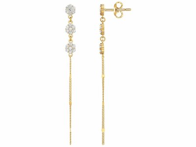 Loumya Silver | Boucles d'Oreilles | Plaqué Or | Oxyde de Zirconium | 66400112