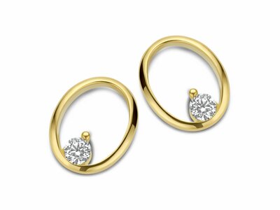 Loumya Gold "Or" | Boucles d'Oreilles | Or Jaune | Oxyde de Zirconium | GO3420GZ