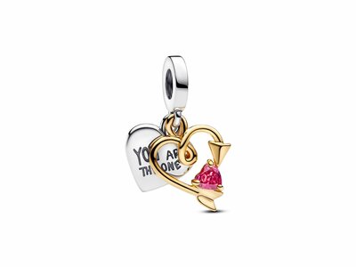 Pandora | Charms | Bicolor | Pendant | Double coeur | 763622C01