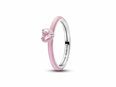 Pandora | Bague | Coeur chakra rose | Email | Argent | Zirconium | 193088C02