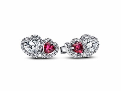 Pandora | Boucles d'oreilles | Coeur halo | Argent | Zirconiums | 293633C01