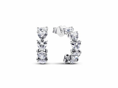 Pandora | Boucles d'oreilles | Argent | Coeur scintillant | Zirconiums | 293657C01