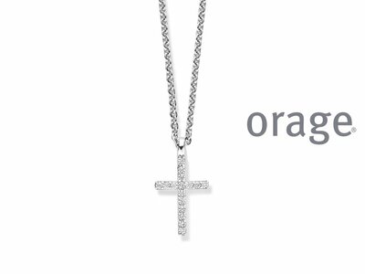 Orage | Collier | Argent | Oxyde de Zirconium | Croix | BA226