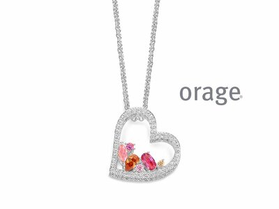 Orage | Collier | Argent | Oxyde de Zirconium | Coeur | BA229