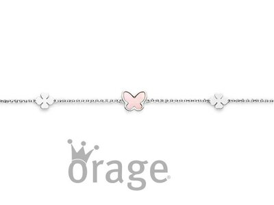 Orage Kids | Bracelet | Argent | Nacre | Papillons | K2929