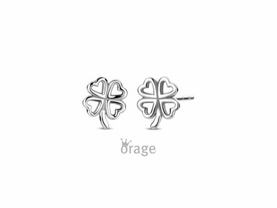 Orage Kids | Boucles d'Oreilles | Argent | Trèfles | K2972