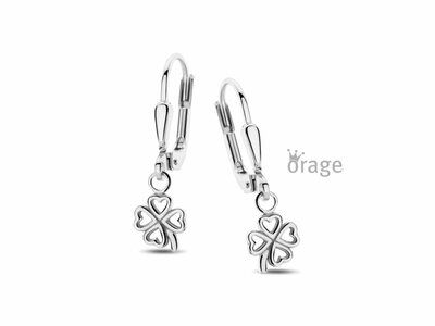 Orage Kids | Boucles d'Oreilles | Argent | Trèfles | K2973