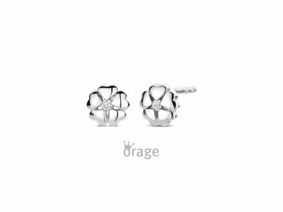 Orage Kids | Boucles d'Oreilles | Argent | Oxyde de Zirconium | Trèfles | K2975