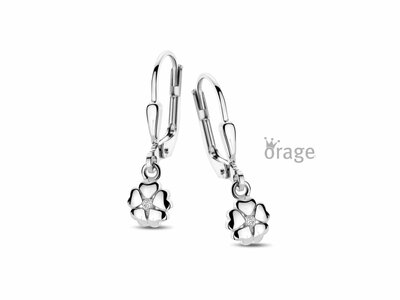 Orage Kids | Boucvles d'Oreilles | Argent | Oxyde de Zirconium | Trèfles | K2976