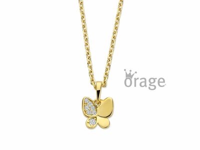 Orage Kids | Collier | Plaqué Or | Oxyde de Zirconium | Papillon | K2996