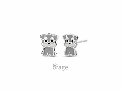 Orage Kids | Boucles d'Oreilles | Argent | Chien | K3011