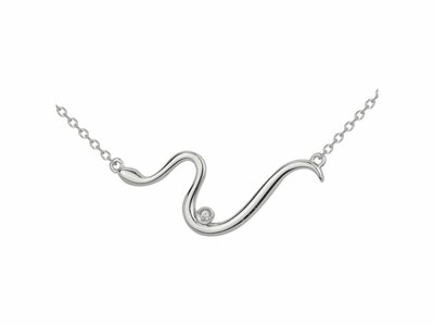 La Garçonne Diamant | Collier | Argent | Diamant 0.015ct | Serpent | 20700057