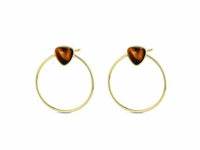 Lavida Pierres Nat | Boucles d'Oreilles | Pierres Naturelles | Plaqué Or | 9121450