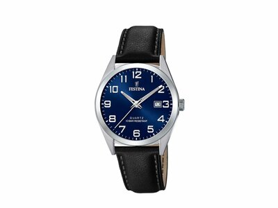 Festina | Homme | Quartz | Cuir Noir | Bleu | ø40mm | F20446/2