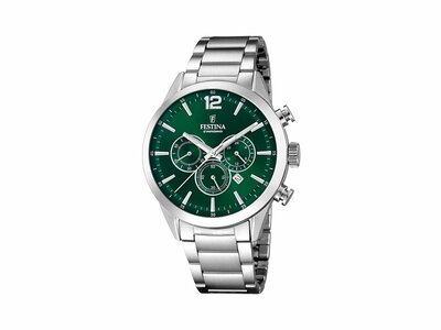 Festina | Homme | Quartz | Chrono | Acier Inoxydable | Vert | øF20343/B