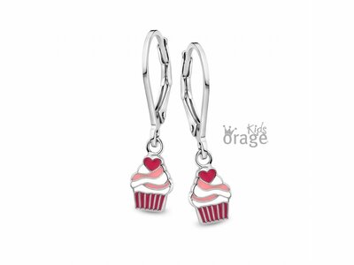 Orage Kids | Boucles d'Oreilles | Argent | Cupcake | Rose | O/5806/A
