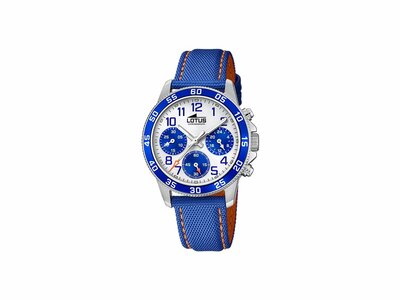 Lotus | Enfant | Quartz | Chrono | Cuir Bleu | ø36mm | 18581/7