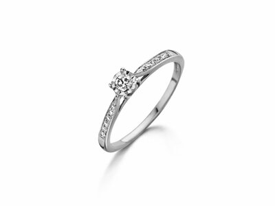 Loumya Gold "Or" | Bague | Or Blanc | Diamants 0.14ct | 056058/A
