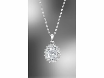 Lotus Silver | Collier | Argent | Oxyde de Zirconium | LP3459-1/2