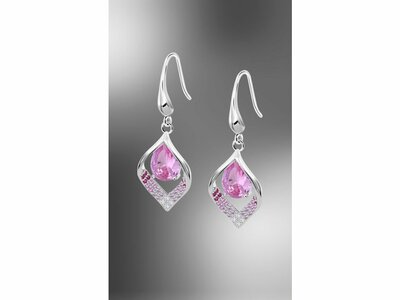 Lotus Silver | Boucles d'Oreilles | Argent | Oxyde de Zirconium | Rose | LP3711-4/2