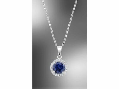 Lotus Silver | Collier | Argent | Oxyde de Zirconium | Lilas | LP3790-1/1