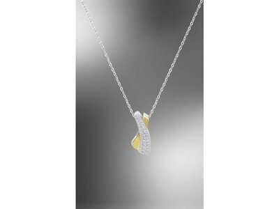 Lotus Silver | Collier | Argent | Bicolore | Oxyde de Zirconium | LP3845-1/2