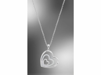 Lotus Silver | Collier | Argent | Oxyde de Zirconium | Coeur | LP3848-1/1