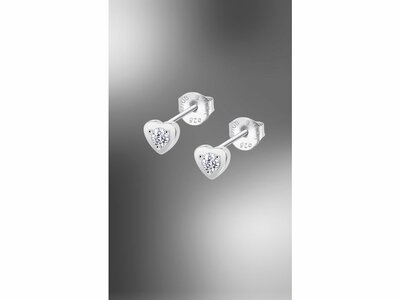 Lotus Silver | Boucles d'Oreilles | Argent | Oxyde de Zirconium | Coeur | LP3849-4/1