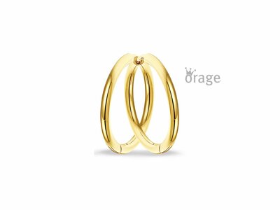Orage | Boucles d'Oreilles | Créoles | Acier Doré | ø20mm | K2829