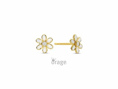 Orage Kids | Boucles d'Oreilles | Or Jaune | Fleurs | K2960
