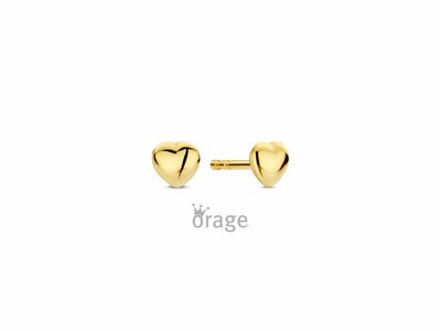 Orage Kids | Boucles d'Oreilles | Or Jaune | Coeurs | K2943