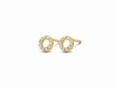 Diamanti Per Tutti | Boucles d'Oreilles | Plaqué Or | Diamants | M2106 DO