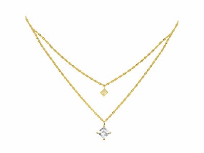 Diamanti Per Tutti | Collier | Plaqué Or jaune | Diamants | M1695 DO