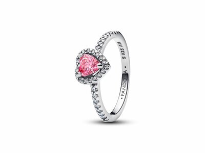 Pandora | Bague | Coeur Rose Surélevé | 198421C03