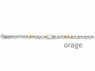 Orage | Bracelet | Argent Bicolore | Oxyde de Zirconium | BA355