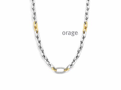 Orage | Collier | Argent | Bicolore | Oxyde de Zirconium | BA354
