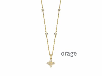 Orage | Collier | Plaqué Or | Oxyde de Zirconium | BA363