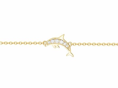 Loumya Silver | Bracerlet | Plaqué Or | Oxyde de Zirconium | Dauphin | 76300272