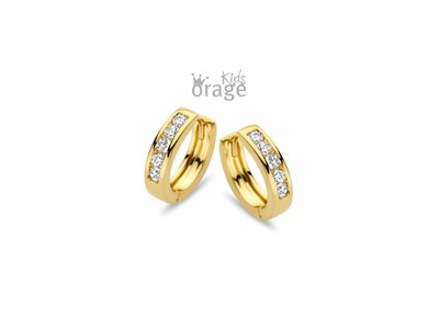 Orage Kids | Créoles | Plaqué Or | Oxyde de Zirconium | K2601